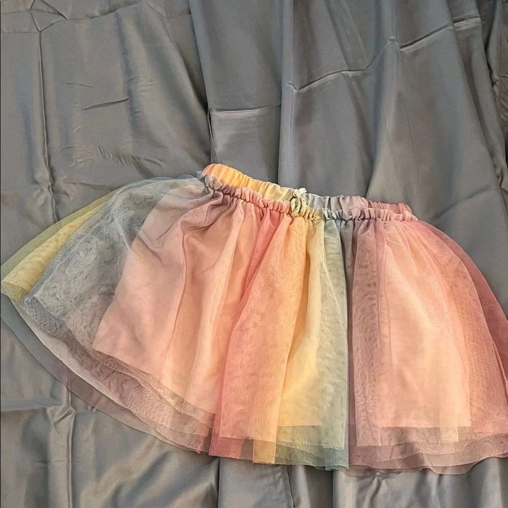 Pastel Rainbow Tulle Skirt - 3T/4T